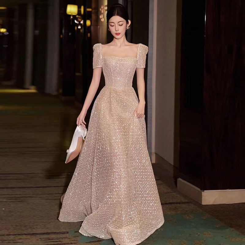 Vestido de novia de corte entallado y temperamental para banquetes