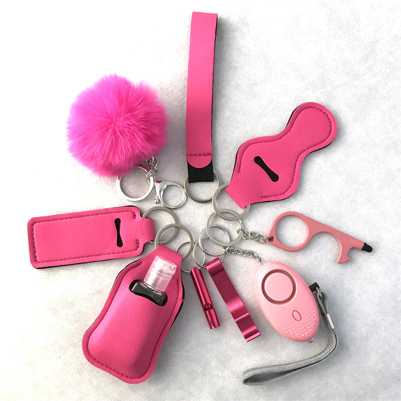 Wrist Keychain 10 Pieces Suit Door Opener Hand Sanitizer Bag