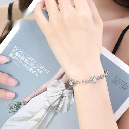 Sweet Delicate Flower Stitching Bracelet Female Ins Style