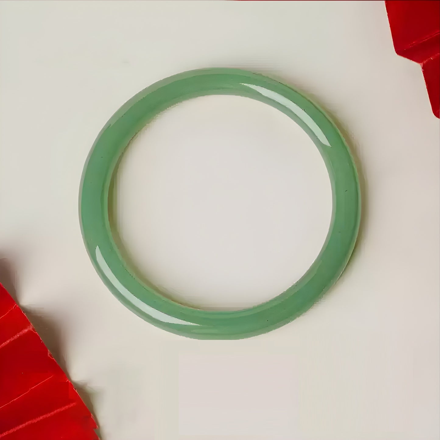 Pulsera plana de jade hetiano de agua clara y aventurina natural con barra redonda verde