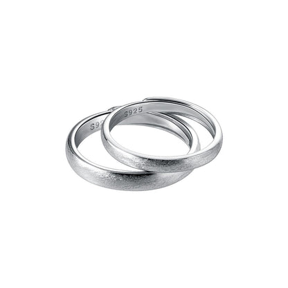 Korean Simple Creative Brushed Frosted Couple Ring