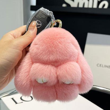 Cute Plush Doll Bunny Car Key Ring Pendant