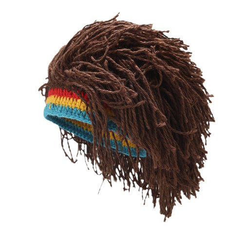 1 pieza de gorro rasta jamaiquino de reggae, peluca con rastas, boina caribeña, vestido, boina, accesorios, estilo de moda, nuevo