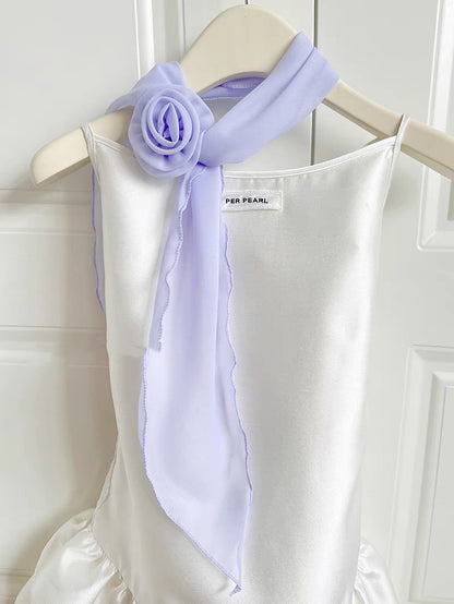 Pure Color Rose Scarf