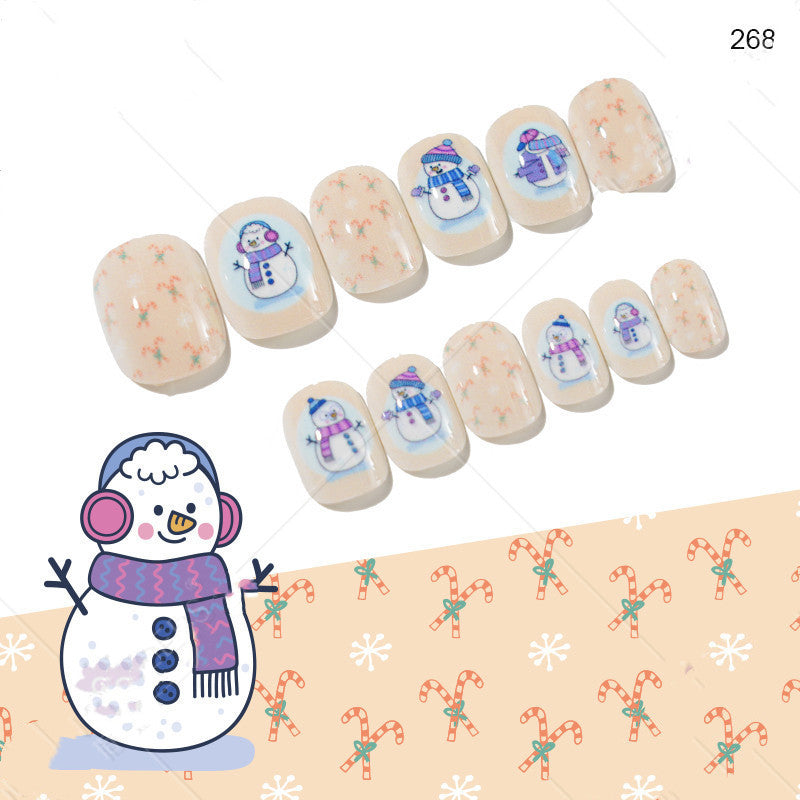 Christmas Cute Children Nails 24 Pieces Wearable