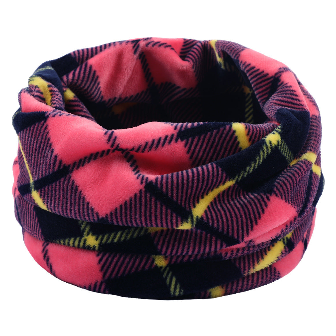 Warm Short Velvet Double-layer Knitted Scarf