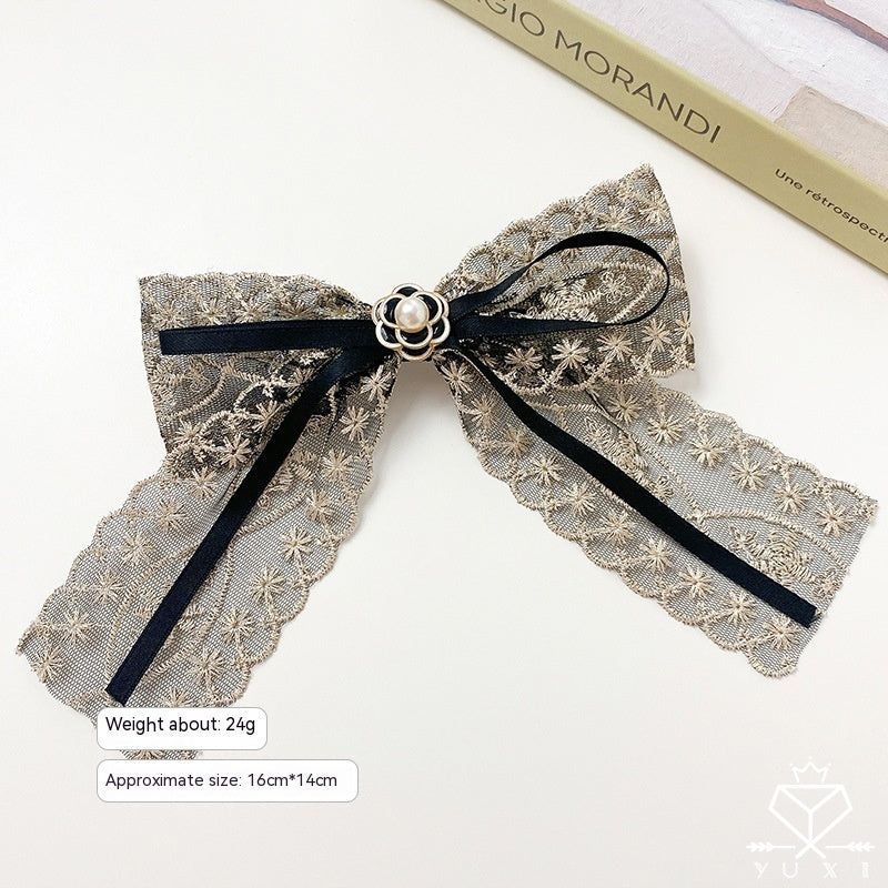 New Lace Bow Barrettes Women