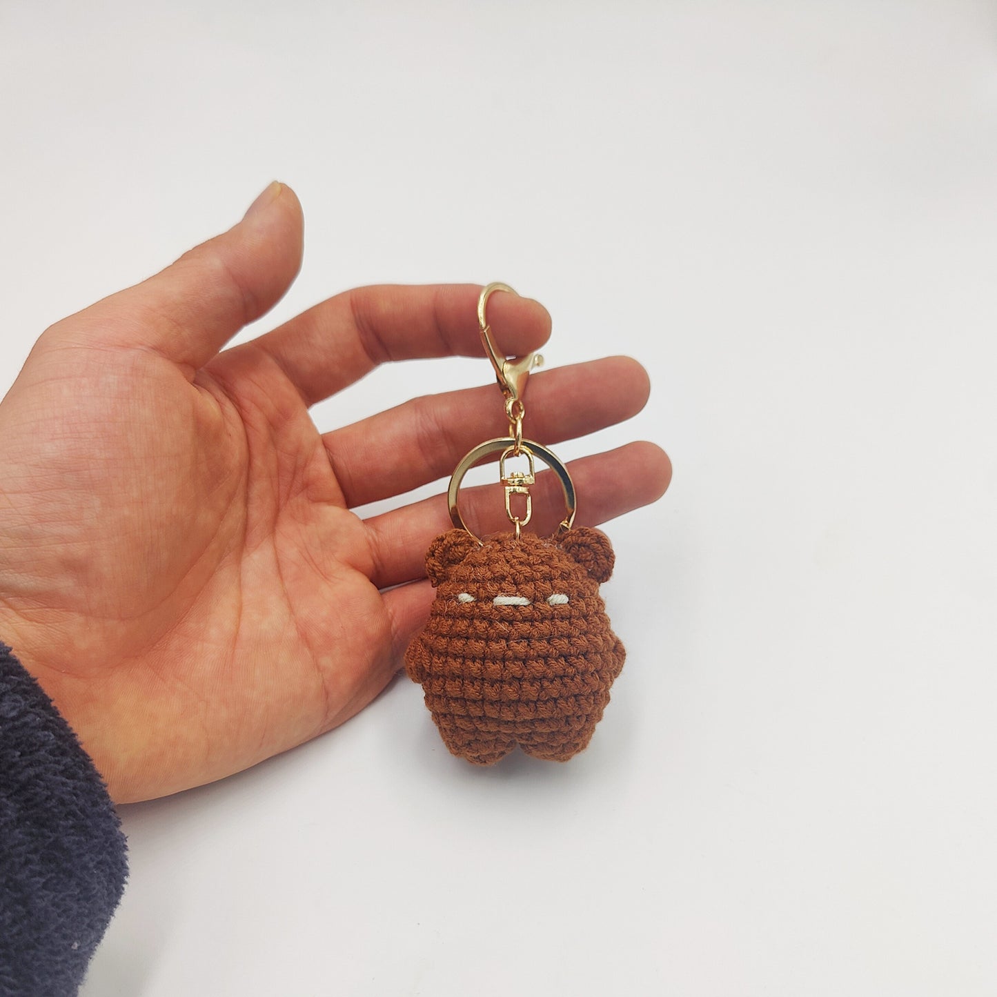 Cute Bear Pendant Handmade Woven Keychain