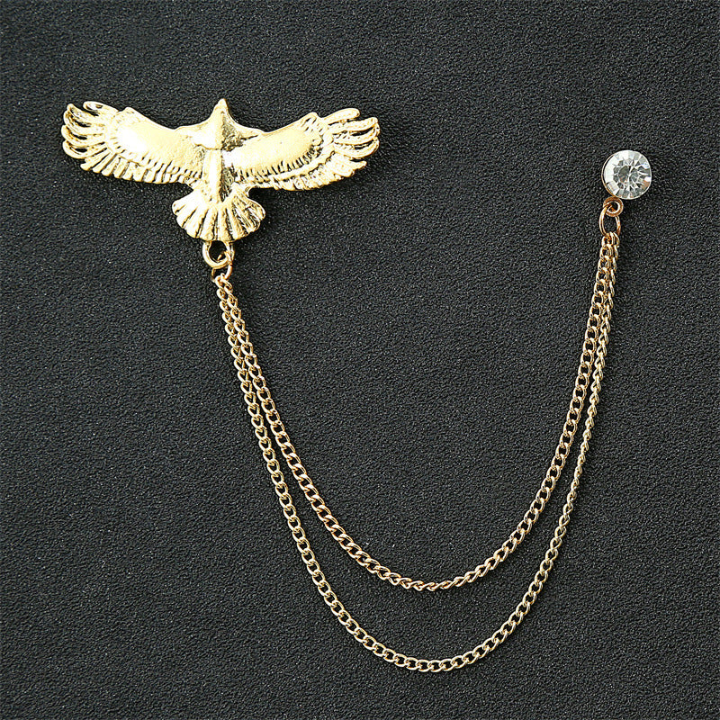 Fashion Simple Men's Chain Rudder Brooch